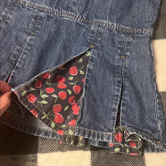Gymboree Vintage (2005) Denim Dress with Cherry Accents Very Cherry Collection 6 - Picture 10 of 13
